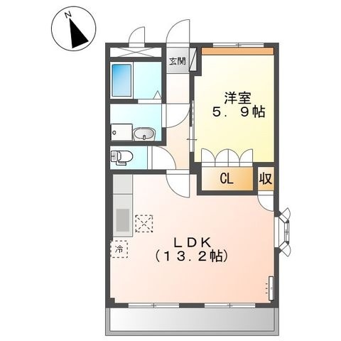 間取り図 1LDK 45.63㎡